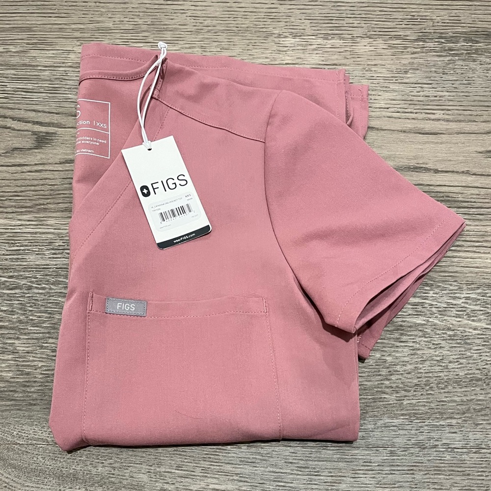 Figs Mineral Mauve Catarina One-Pocket Scrub Top